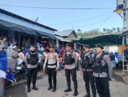 Personel Operasi Mantap Praja (OMP) Rinjani 2024 Polres Bima Kota Amankan Kampanye di Kecamatan Rasanae Timur