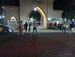 Polsek Kediri Perketat Pengamanan Sholat Tarawih di Masjid Jamiq