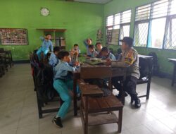 Pengamanan Ketat Polsek Gerung dalam Program Makan Bergizi Gratis di SDN Dasan Tapen
