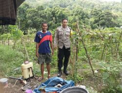 Bhabinkamtibmas Babussalam Dorong Warga Tanam Sayur untuk Ketahanan Pangan