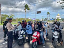 Operasi Patuh Rinjani 2025: Puluhan Pelanggar Ditindak di Bundaran GMS, Lombok Barat