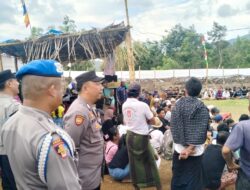 Peresean Mareje Timur Berlangsung Kondusif Berkat Pengamanan Polsek Lembar